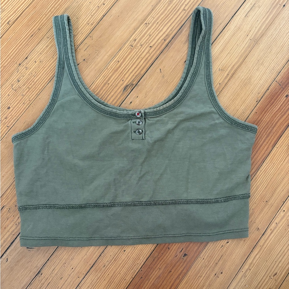 BDG Olive Green Crop Top